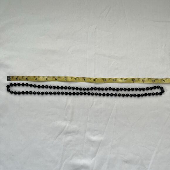 Glass Beaded Knotted Infinity Necklace, classic, casual. - Picture 5 of 6